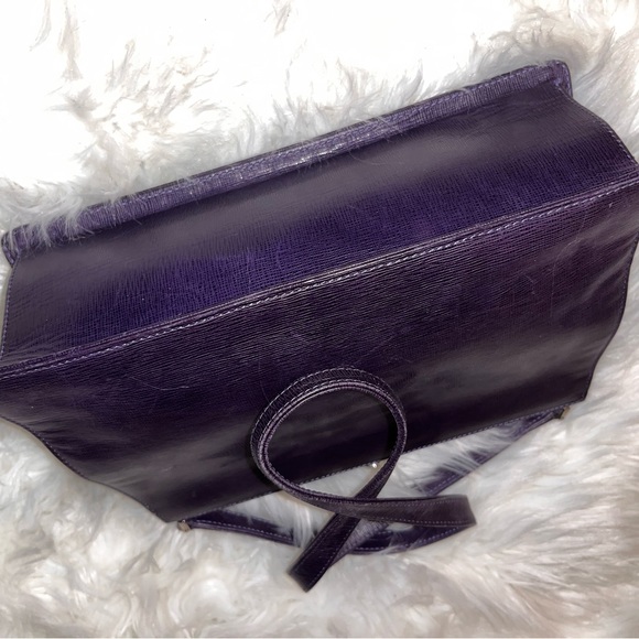 Versace vintage purple leather handbags - Picture 3 of 8